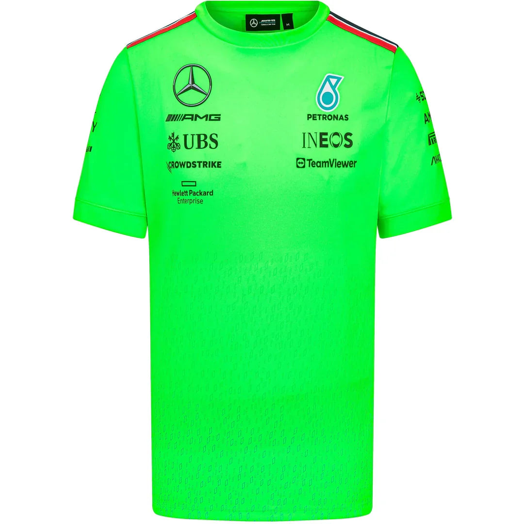Mercedes-AMG Petronas Formula 1 Team Set Up T-Shirt Green 2023-RP Teamwear