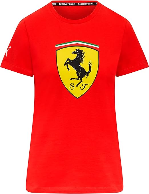 Scuderia Ferrari Women's Large Shield T-Shirt Red 2023-Fanwear
