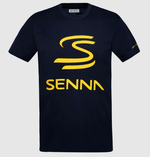Ayrton Senna Men's Legacy Logo T-Shirt Navy 2025
