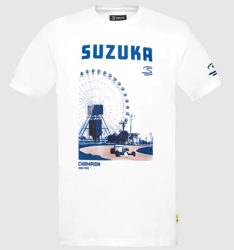 Ayrton Senna Men's Suzuka Graphic T-Shirt White 2025