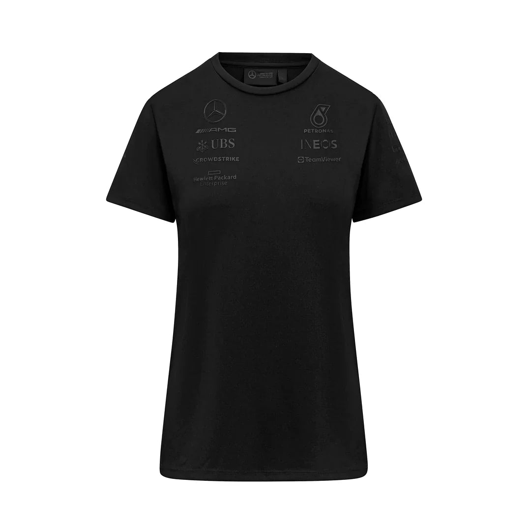 Mercedes-AMG Petronas Formula 1 Team Women's Stealth T-Shirt Black 2023-RP Teamwear