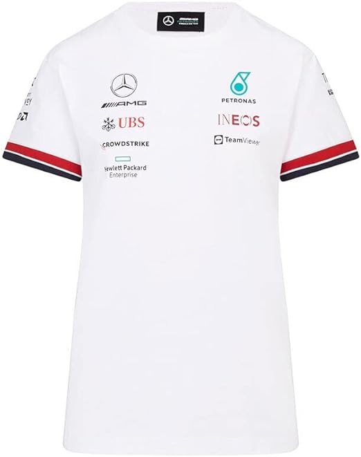 Mercedes-AMG Petronas Formula 1 Team Women's Driver T-Shirt White 2022-RP Teamwear