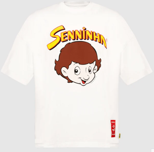 Ayrton Senna Men's Oversized Senninha T-Shirt White 2025