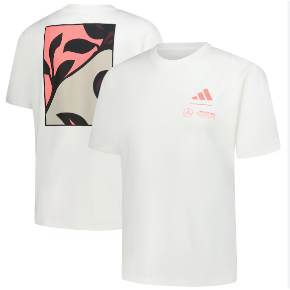 Mercedes Women's Special Edition Miami Summer Graphic T-Shirt White 2025-RP Teamwear