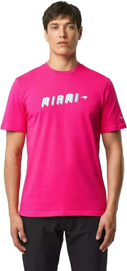 Mclaren Men's Miami Neon Graphic T-Shirt Purple 2022-Fanwear
