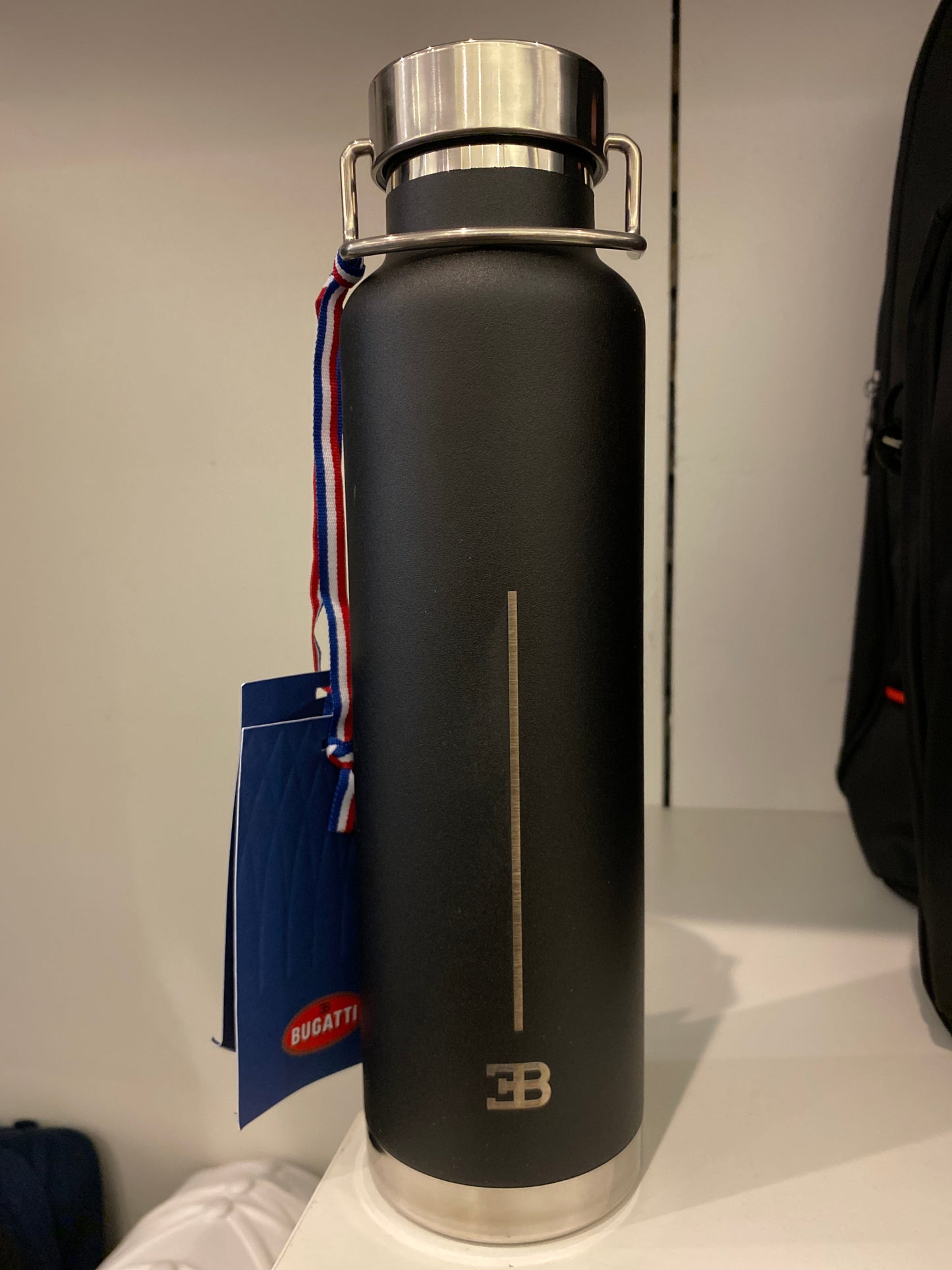 Bugatti Stainless Steel Water Bottle EB Black Matte