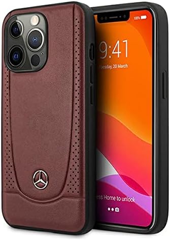 Mercedes-Benz iPhone 13 Pro Hard Case - Urban Leather - Bengale Red