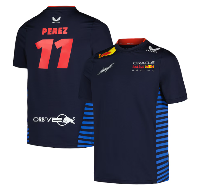 Red Bull Racing T-Shirt Driver Sergio Perez Night Sky 2024