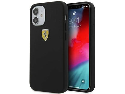 Ferrari iPhone 12 Mini Silicone Case - Black