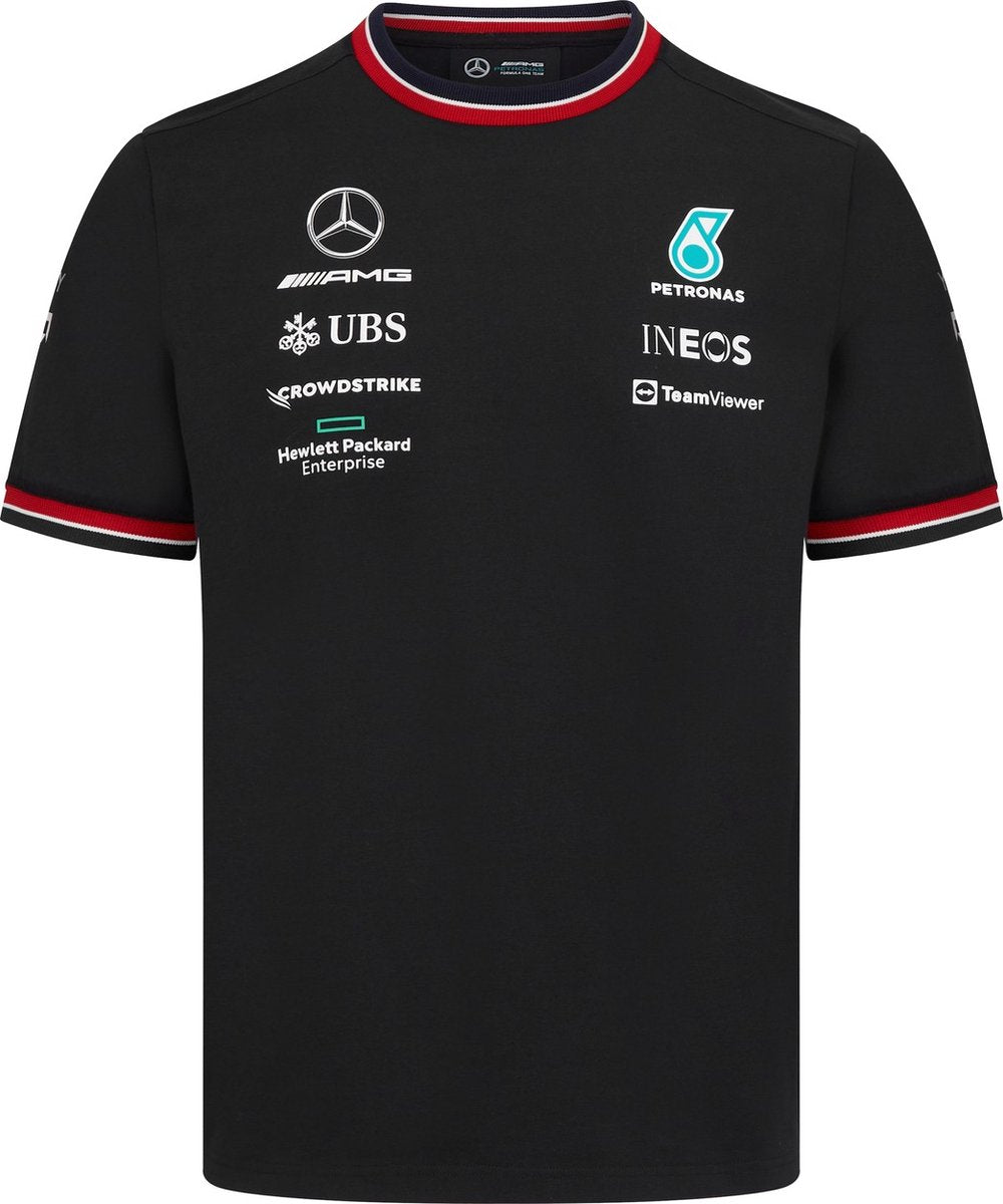 Mercedes-AMG Petronas Formula 1 Team Men's Driver T-Shirt 2022 Black-RP Teamwear