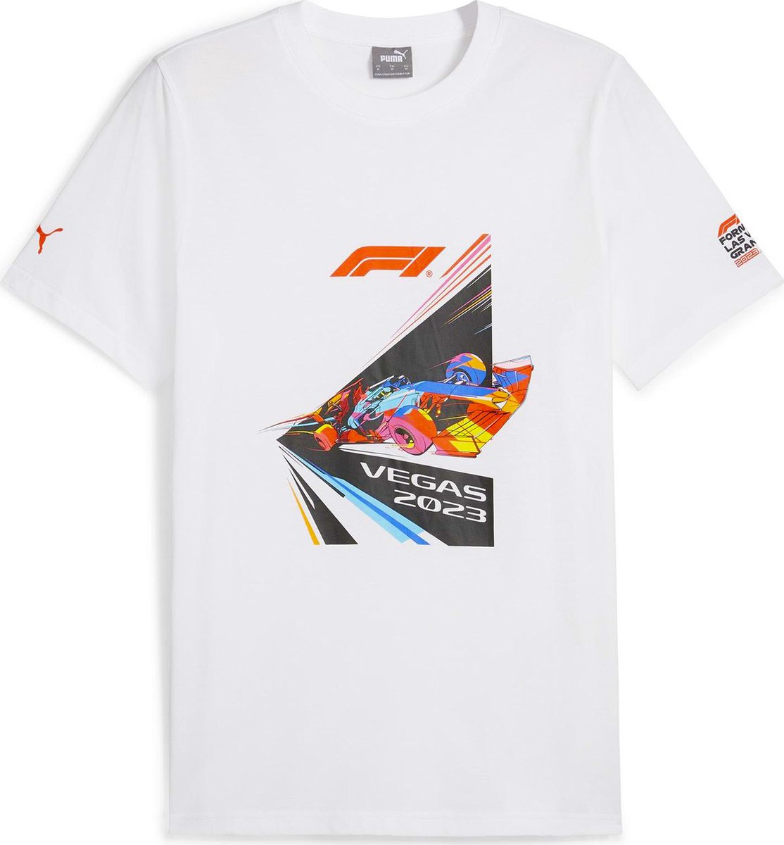 F1 Vegas Graphic T-Shirt White 2023-Fanwear