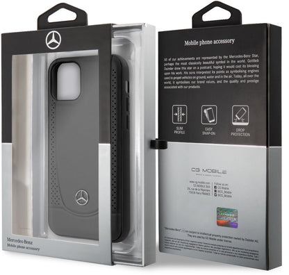 Mercedes iPhone 12 / 12 Pro Leather Case - Black