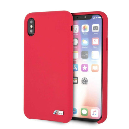 BMW M iPhone XS Max Hard Case - Red Silicone
