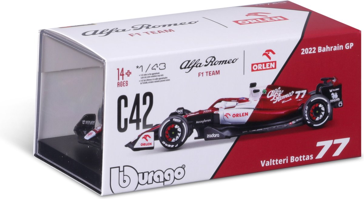 1:43 Scale Model | Alfa Romeo F1 Team Orlen C42 #77 Valtteri Bottas Signature Car