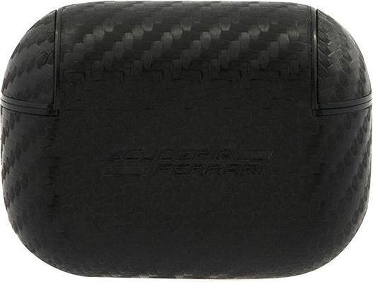 Ferrari AirPods Pro Case - PC PU Carbon with Yellow Logo - Black