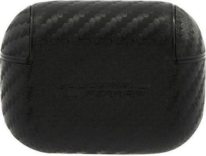 Ferrari AirPods Pro Case - PC PU Carbon with Yellow Logo - Black