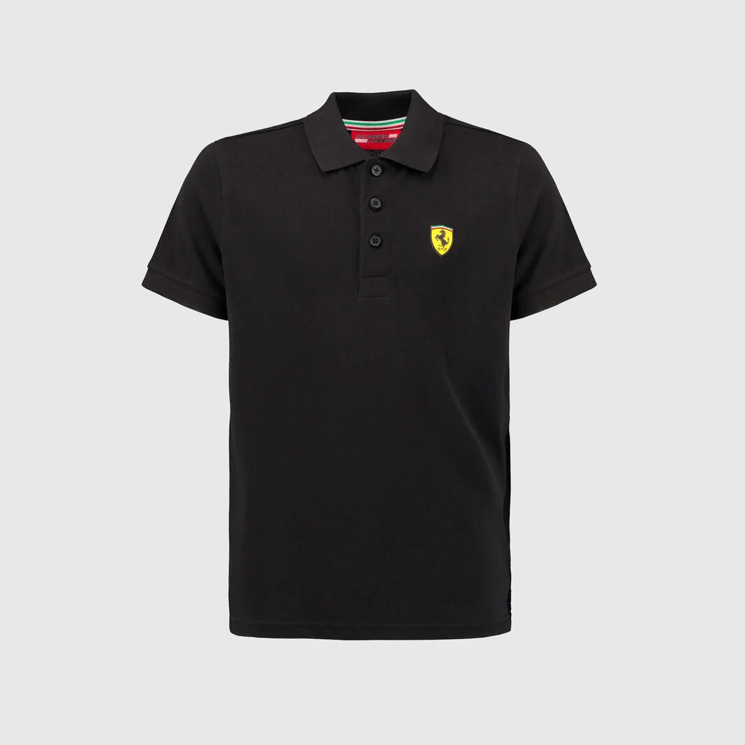 Scuderia Ferrari Kids Classic Polo Black 2019-Fanwear