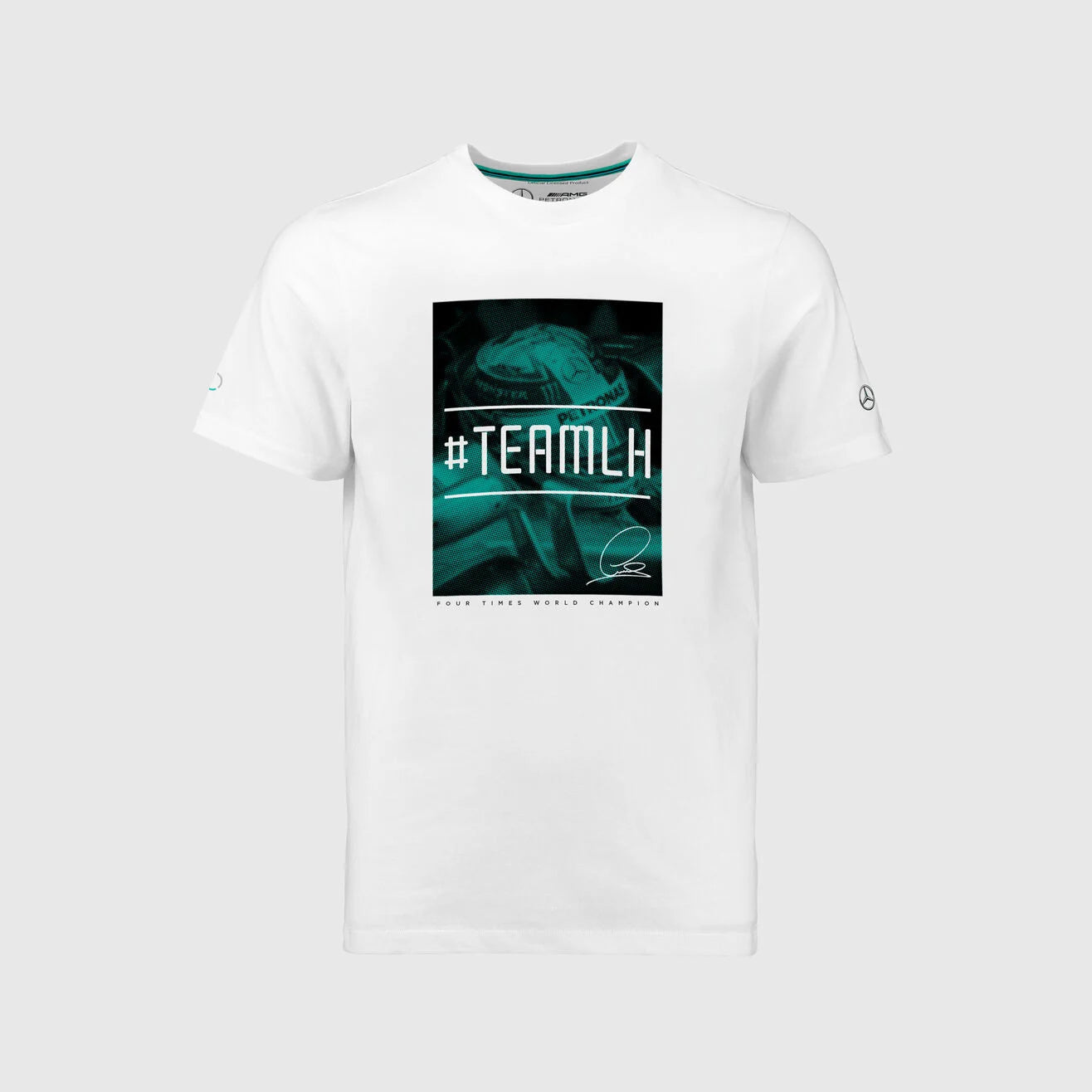 Mercedes-AMG Petronas Motorsport Mens Team Lewis Hamilton T-Shirt White 2019 - Fanwear