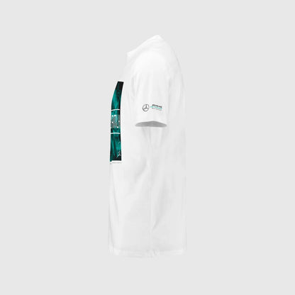 Mercedes-AMG Petronas Motorsport Mens Team Lewis Hamilton T-Shirt White 2019 - Fanwear