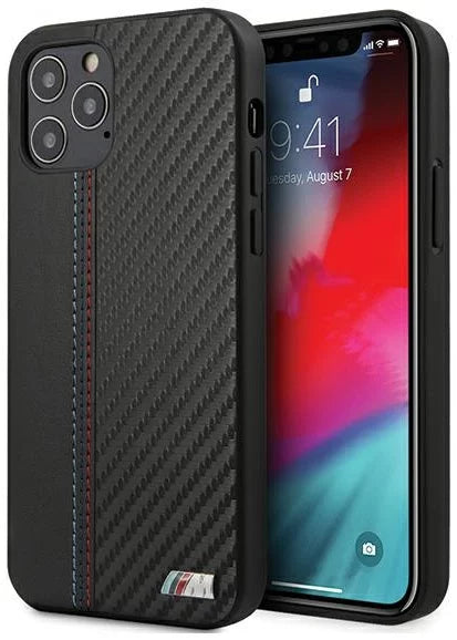 BMW iPhone 12 Pro Max Case - M Collection Carbon Finish - Black