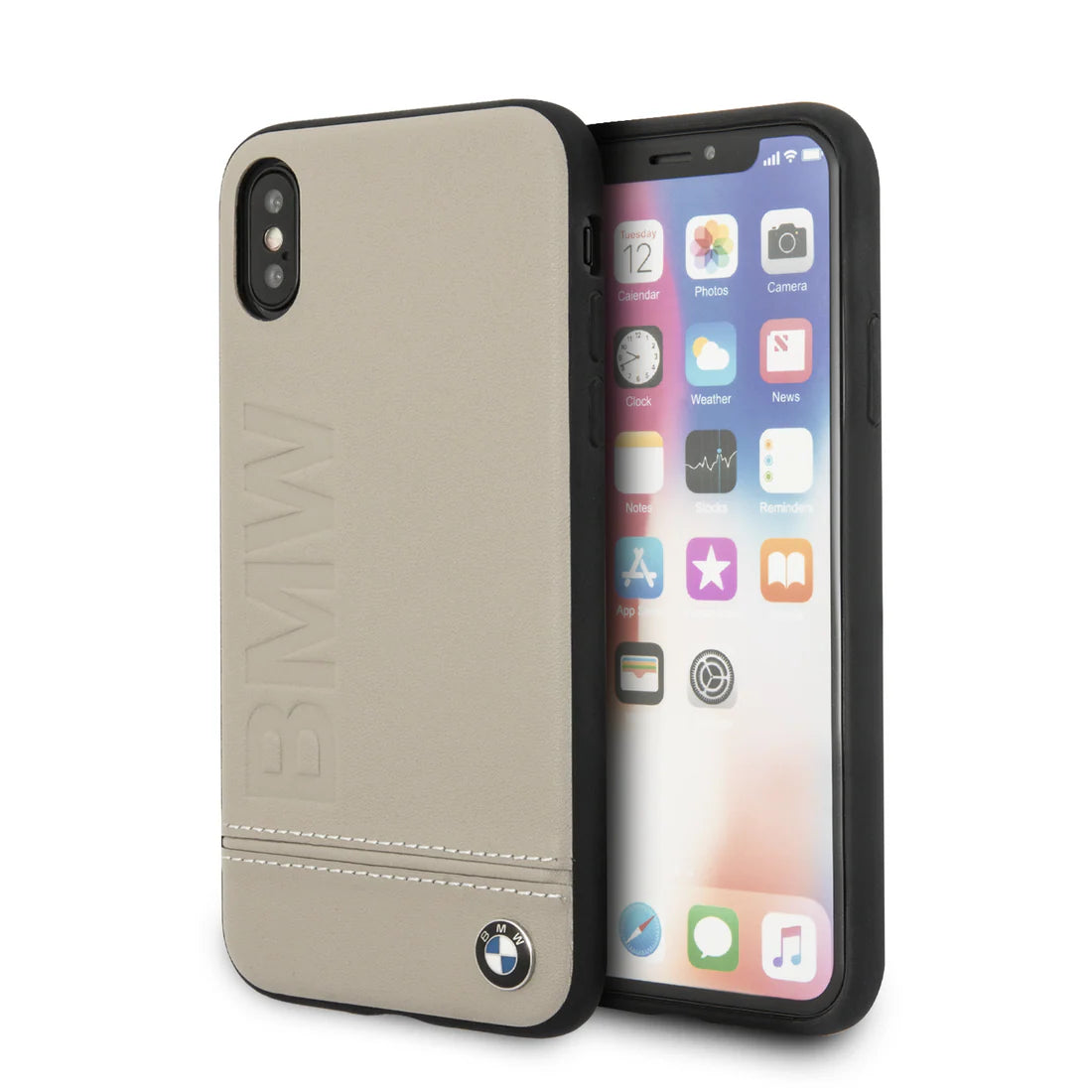 BMW iPhone X Hard Case - Signature Logo Imprint - Taupe