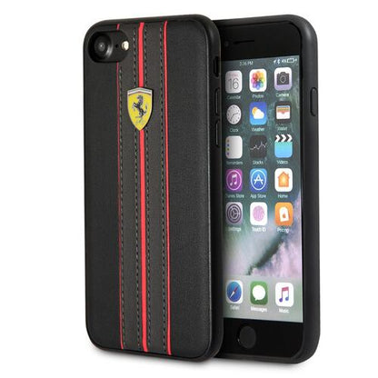 Ferrari iPhone 8 Hard Case - Genuine Leather Heritage