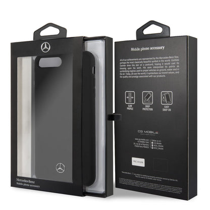 Mercedes iPhone 8 Plus Silicone Case - Liquid Silicone with Microfiber Lining - Black