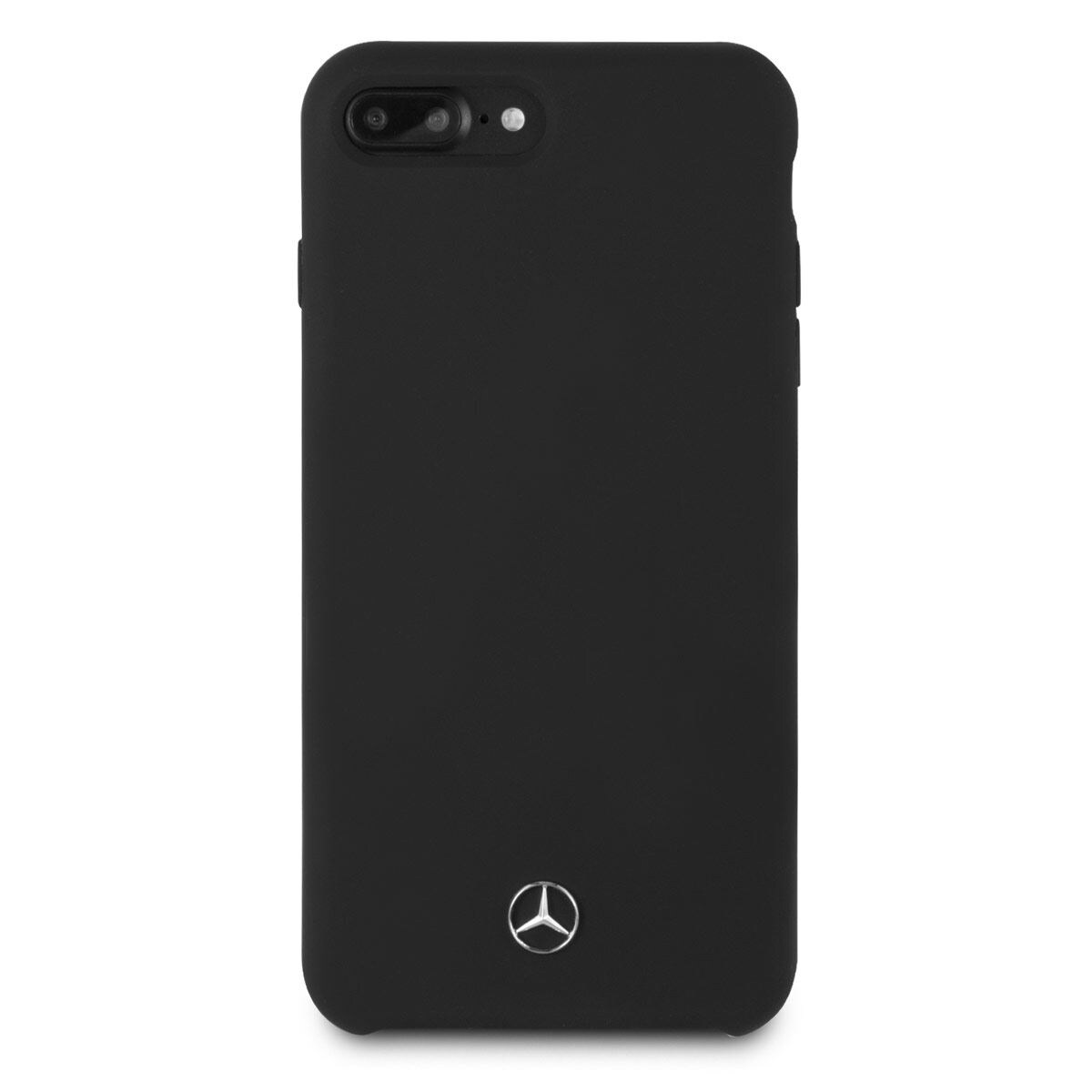Mercedes iPhone 8 Plus Silicone Case - Liquid Silicone with Microfiber Lining - Black