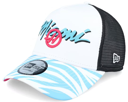 Haas F1 Special Edition Miami Zebra Trucker Cap White 2024-RP Teamwear