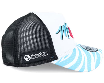 Haas F1 Special Edition Miami Zebra Trucker Cap White 2024-RP Teamwear