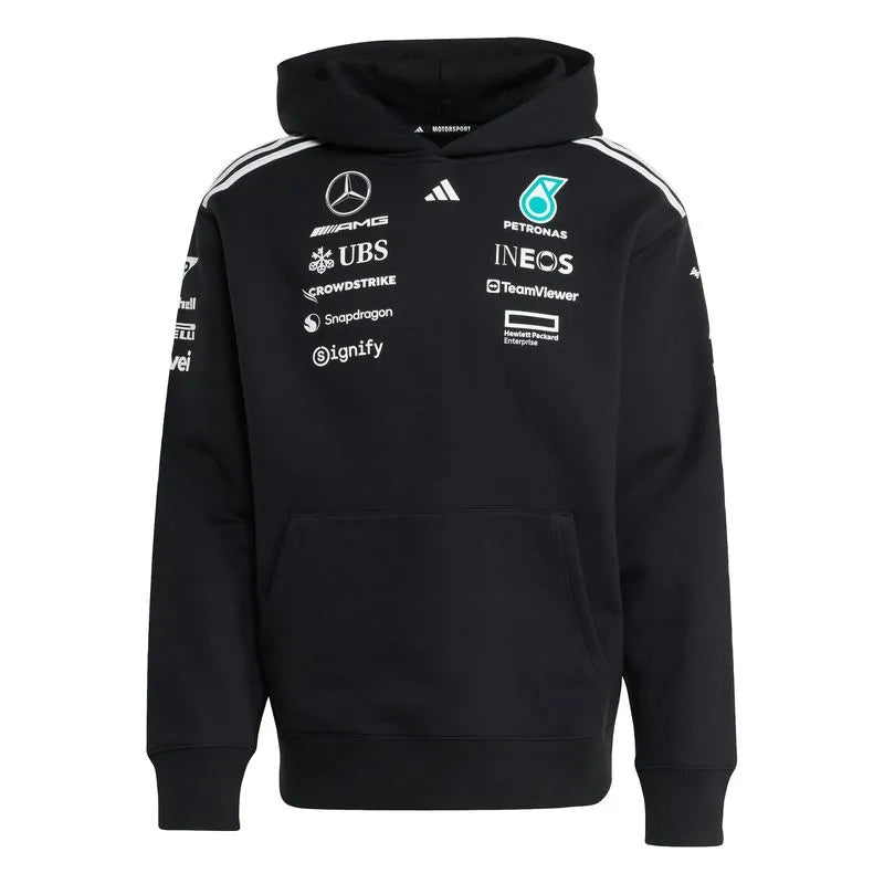 Mercedes Men's Team Hoodie Black 2025-RP Teamwear