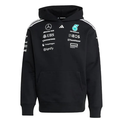 Mercedes Men's Team Hoodie Black 2025-RP Teamwear