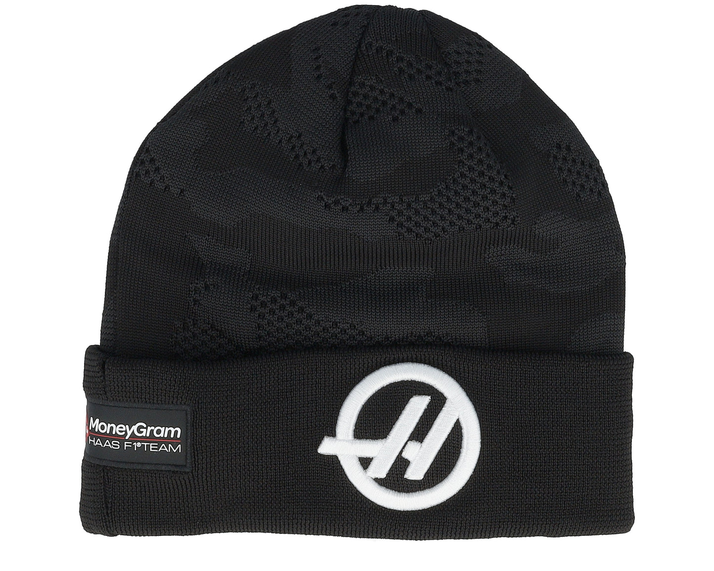 Haas F1 Camo Cuff Beanie Black 2025-Fanwear