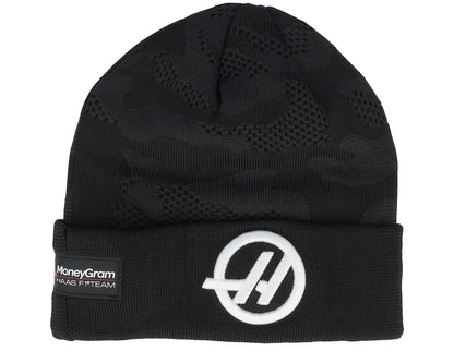 Haas F1 Camo Cuff Beanie Black 2025-Fanwear