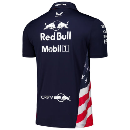 Red Bull Racing Men's Special Edition America Race Team Polo Night Sky 2024-RP Teamwear
