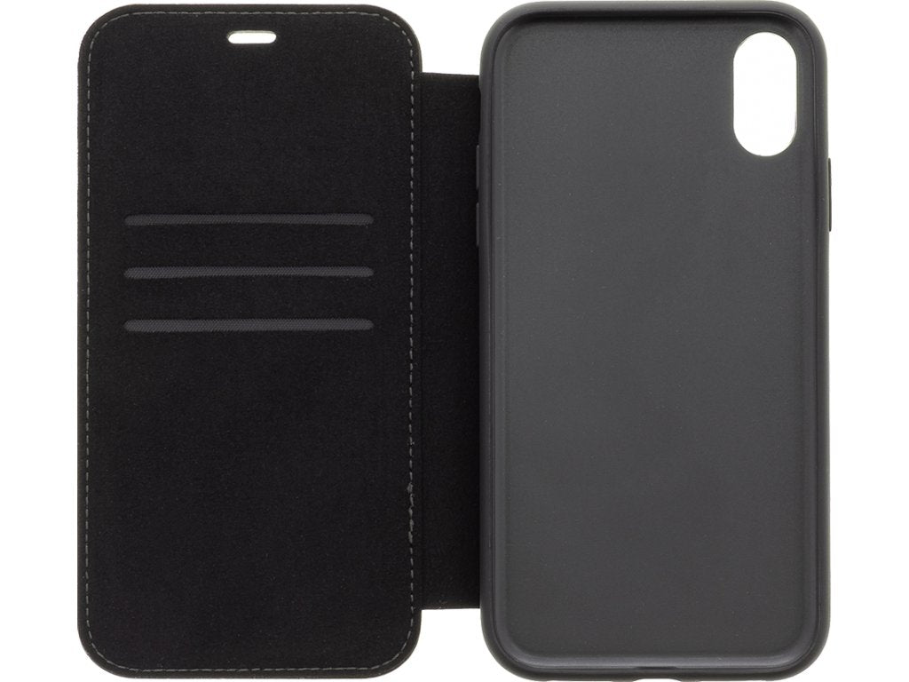 Mercedes iPhone XR Booktype Case - New Bow I Genuine Leather - Black