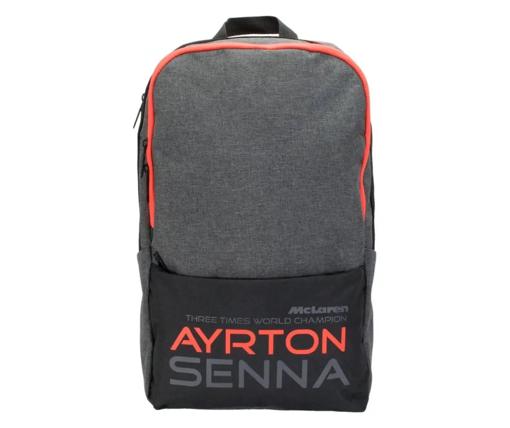 Ayrton Senna McLaren F1 Team Black Grey Backpack
