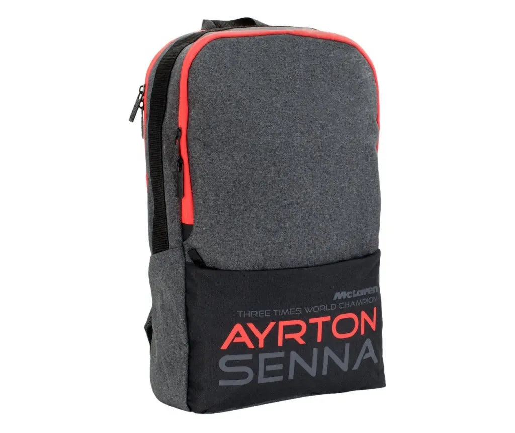 Ayrton Senna McLaren F1 Team Black Grey Backpack