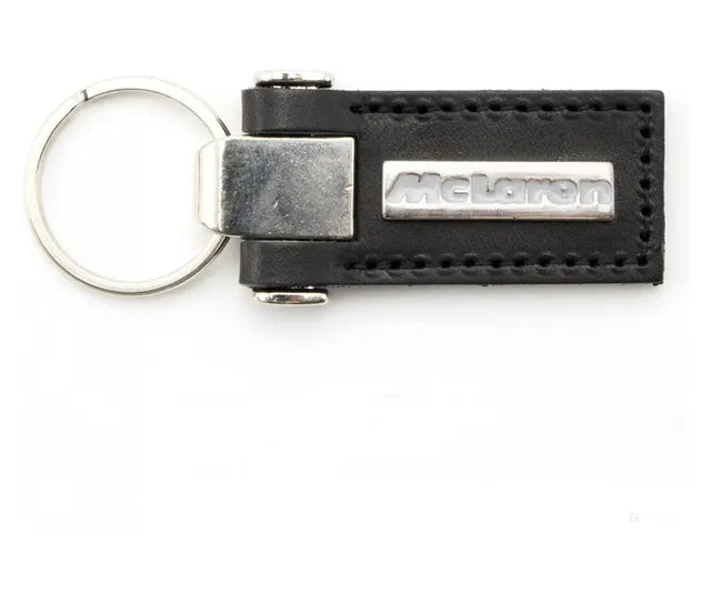 Ayrton Senna McLaren Leather Black Keyring