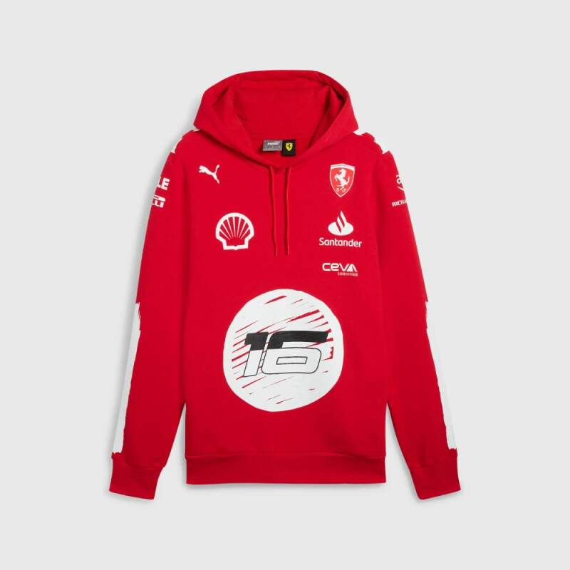 Scuderia Ferrari Special Edition Joshua Vides Charles Leclerc Hoodie Red 2023-RP Teamwear