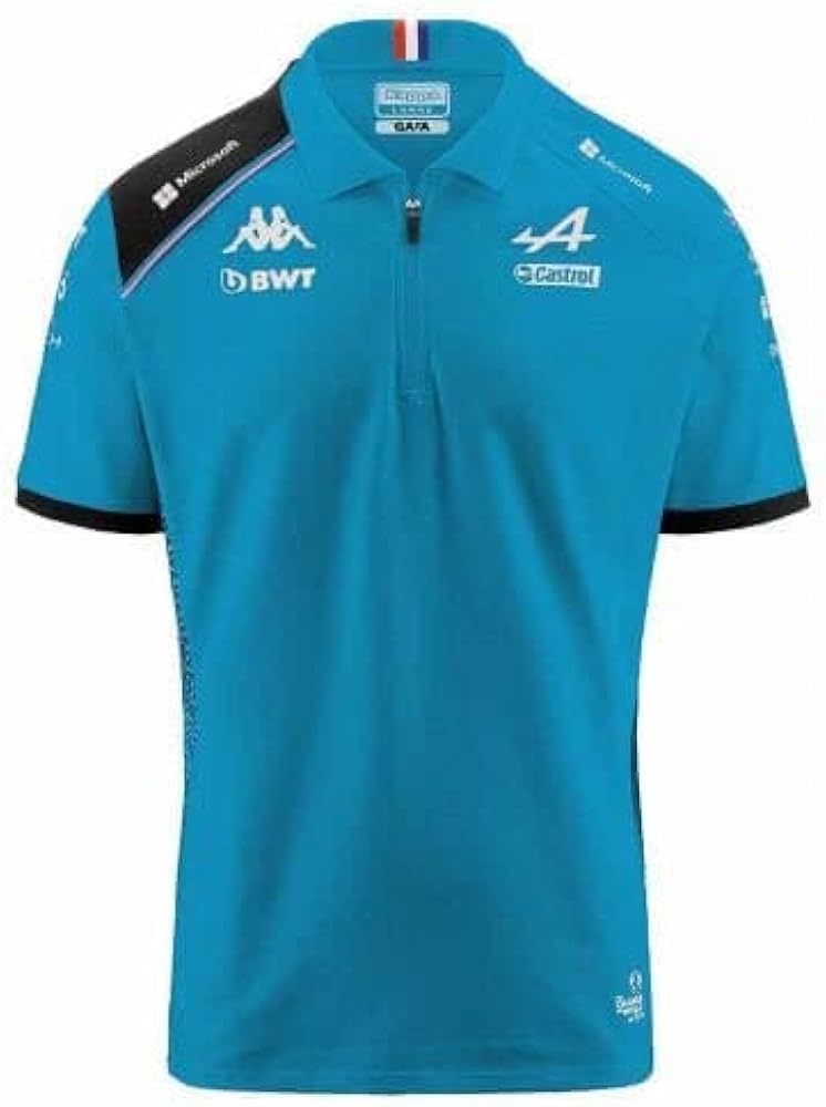 Alpine F1 Team Liquid Blue Black Polo 2023-RP Teamwear