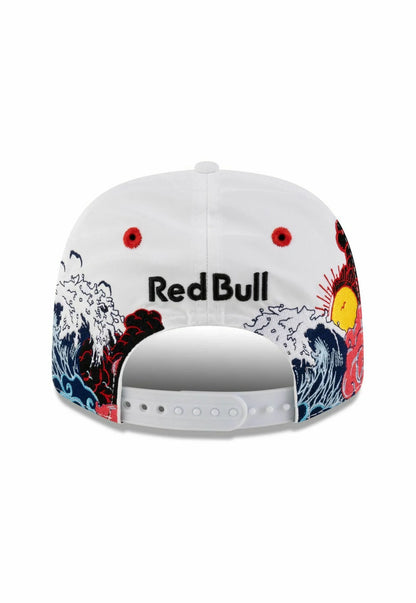 Red Bull Racing Special Edition Japan Max Verstappen Stretch Snap White Cap 2025-RP Teamwear