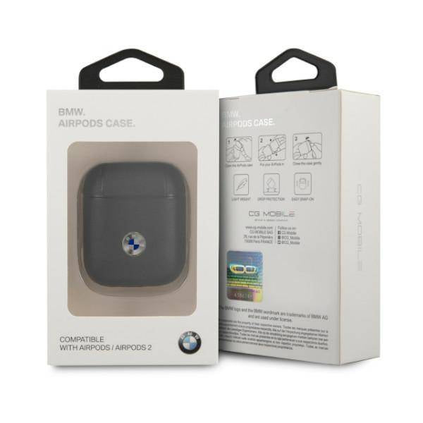 BMW AirPods 1/2 Leather Case - Black