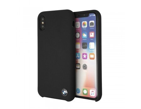 BMW iPhone X Hard Case - Black Silicone