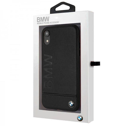 BMW iPhone XR Hard Case - Leather - Black
