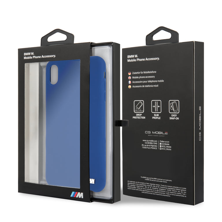 BMW iPhone XS Max Case - Liquid Silicone - Blue