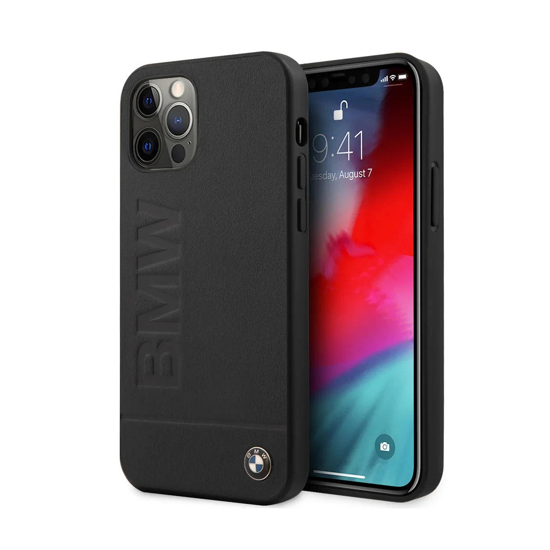 BMW iPhone 12 / 12 Pro Case - Raised Logo LM Signature - Black