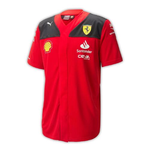 Scuderia Ferrari Men's Baseball Shirt Red 2023-RP Teamwear