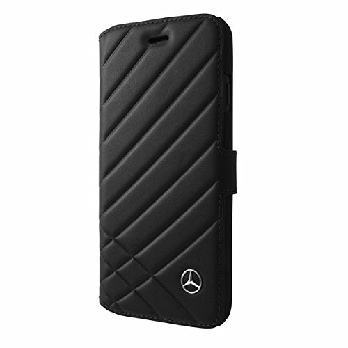 Mercedes iPhone X Booktype Case - Pattern II - Crystal Black