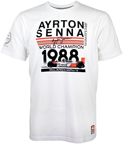 Ayrton Senna T-Shirt World Champ 1988 Mclaren White 2019